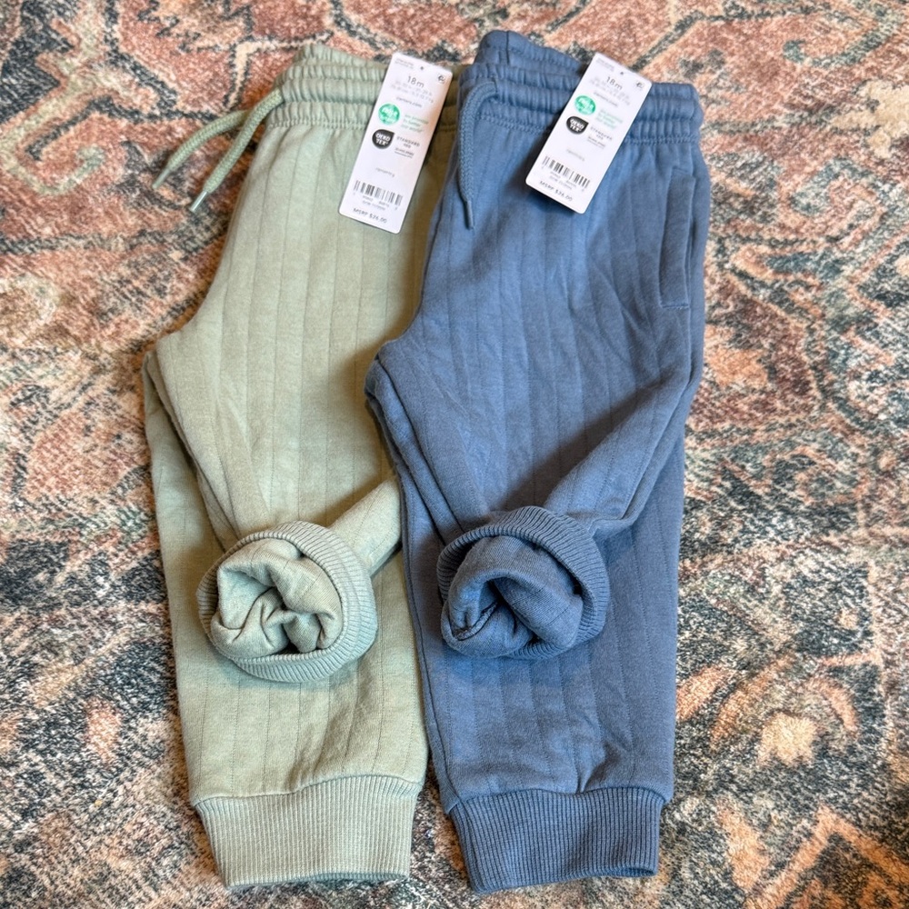 Carter's Kids' Joggers - Green and Blue (2 pair)